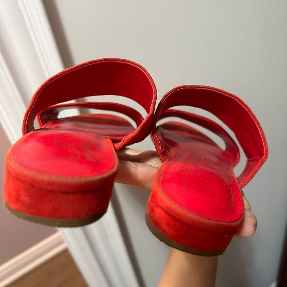 Circus by Sam Edelman Red Suede Mule Sandal Delaney - Picture 5 of 8
